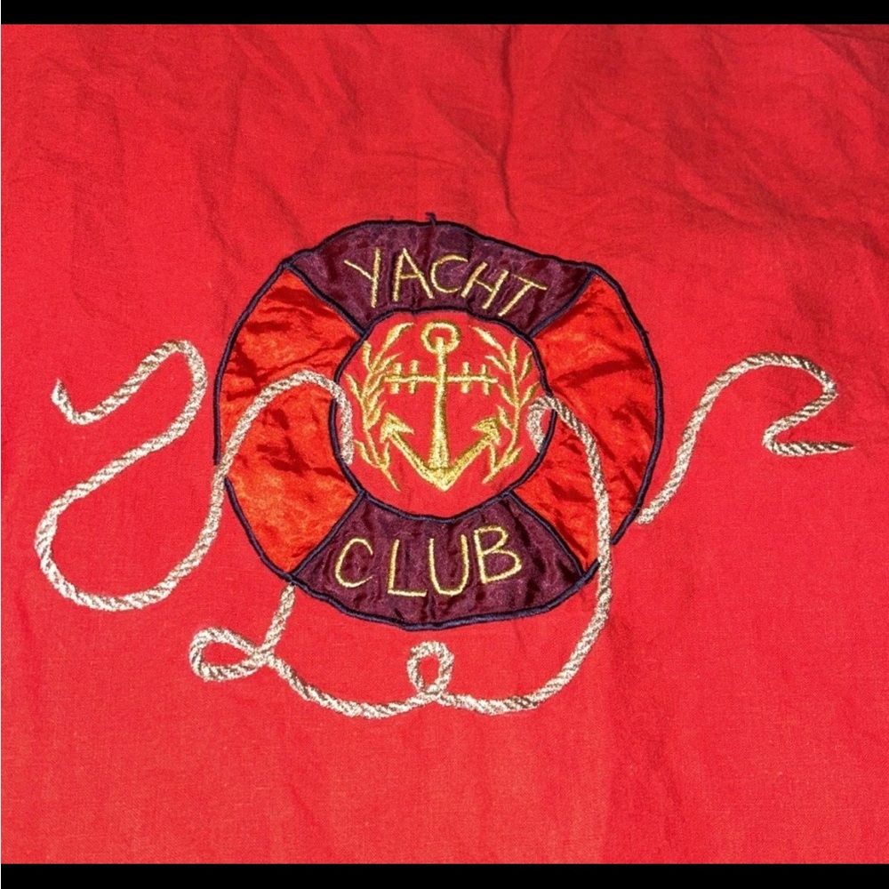 Vintage 70s 80s  P Galli Yacht Club Men Medium Jacket embroidered - Picture 5 of 6